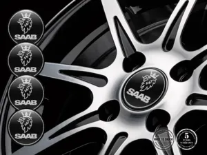Saab Adesivo Auto Cerchi Distintivi Resina Pregiati